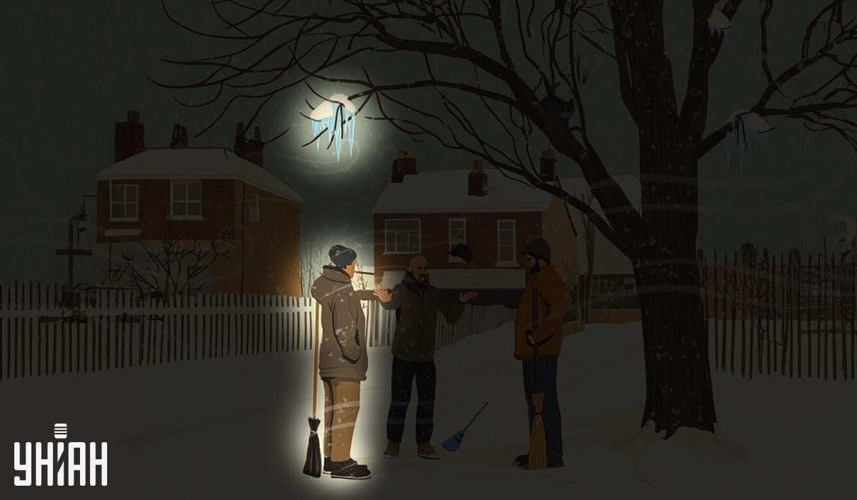 Vienas iš kiemsargių stovėjo po varvekliais, kurie kabėjo ant medžio / Moje koliažas