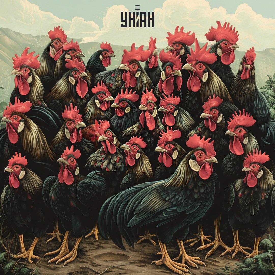 Raskite vištieną vaizdinėje mįslėje laiku / Moje koliažas