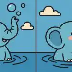 Genialumo testas: raskite 3 skirtumus vandenyje esančio dramblio paveiksle per